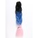 Zumba Kanecalon is three-colored, corrugated, 60 cm, 100 g, black/blue/light pink (#CY4)