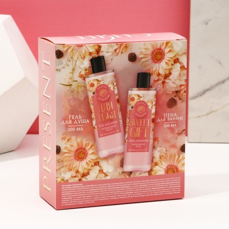 Gift set of cosmetics “Bright Spring!”, Shower Gel 200 ml and bath foam 200 ml, pure happiness-6