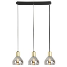 Suspended lamp RIVOLI KASSANDRA 3118-303 3CH14, 40W, black, brass