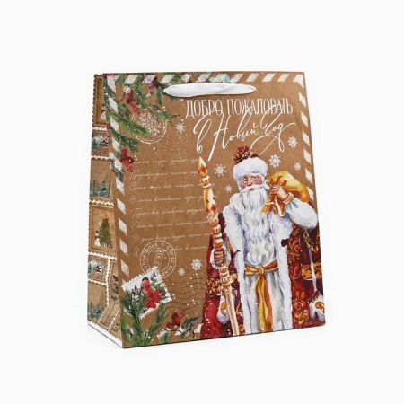 Craft vertical package “Welcome to the New Year”, Ml 23 x 27 x 11.5 cm, New Year-1