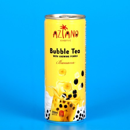 Dairy tea "Aziano Tea", banana with chew. Copzhak balls, 250 ml