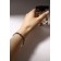 Bracelet with rhinestones rhombics, blue in gold, 18 cm