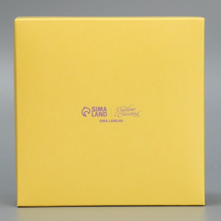 Box for sweets, confectionery packaging, 4 cells, “Flowers”, 10.5 x 10.5 x 3.5 cm-3