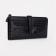 Women's wallet on the button, black color