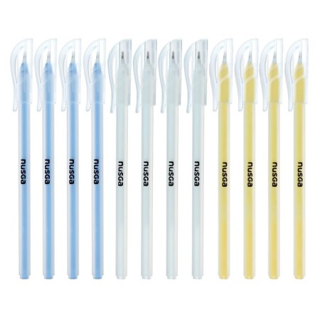 A set of ballpoint pens 12 pieces of "Round", node 0.7mm, blue premium ink, mix-2
