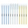 A set of ballpoint pens 12 pieces of "Round", node 0.7mm, blue premium ink, mix