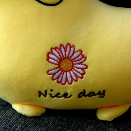 Soft toy-podushka "Kurochka", 60 cm, yellow color-3
