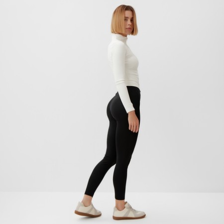 Female leggings Minaku: Sportly color black, size 40-3