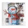 New Year's napkins Paper Harmony Color Multicolor "Snowman", 24*24 cm 100 sheets
