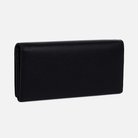 Women's wallet on magnets, black color-1