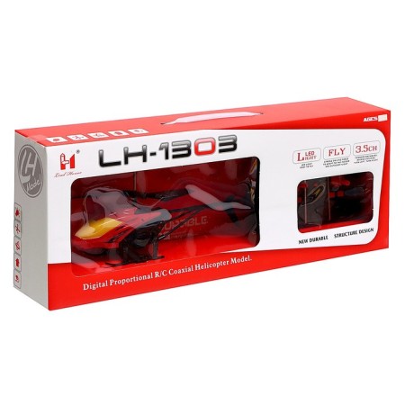 The helicopter radio -controlled "expert" works on the battery, 3.5 channels, light, color red-8