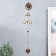 Wind Music Metal "heart with a rose in a circle" 3 bells 1 figure 40 cm