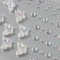 Stick plastic rhinestones "Flight of the butterfly" white 11x7.8 cm
