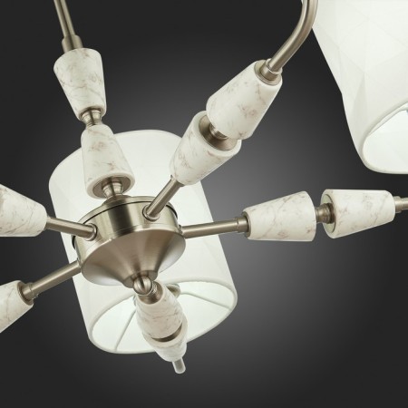 Ceiling EVOLUCE lamp. Sle107802-05. Mili. 5x40 watts, E14, 70x70x48 cm, Nickel color-7