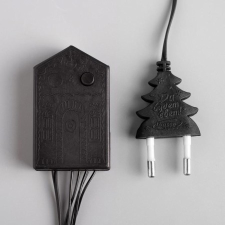 Garland “thread” 10 m, IP20, dark thread, 100 LED, red glow, 8 modes, 220 V-3