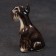 Porcelain figurine "Mittelshneuszuzer Black and White", 8 cm, author's painting