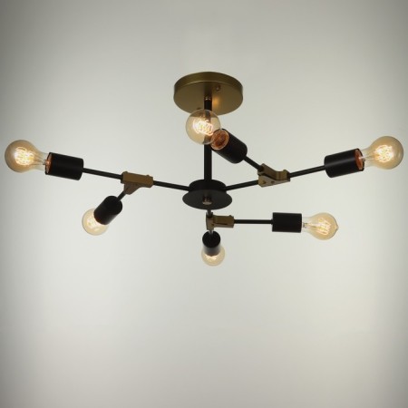 Chandelier 2427/6 E27 40W Black-Bronze 61x61x25.5 cm Bayerlux-1