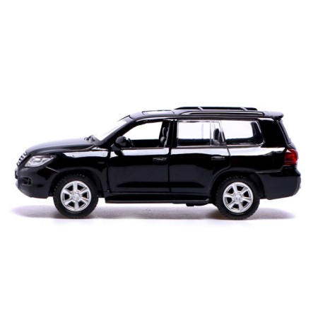 Metal machine Lexus LX570, 1:43, inertia, doors open, black color-1