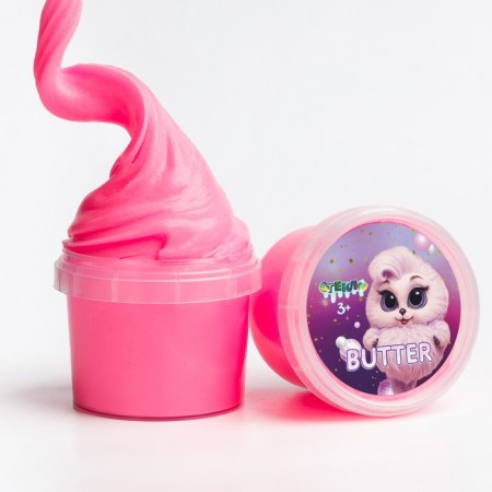 Slime "Glass", Butter series, pink, 75 g