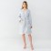 Terry dressing gown with lace "Ethel" female, size 40-42 Light gray