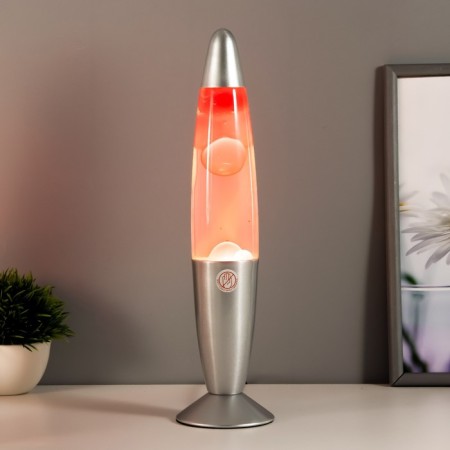 Luminaire table metal, glass, wax "lava" E14 25-35W silver 34x8.5x8.5 cm Risalux