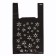 Polyethylene T -shirt packet 32 ​​+ 16 x 55 cm, 15 μm, black "stars"