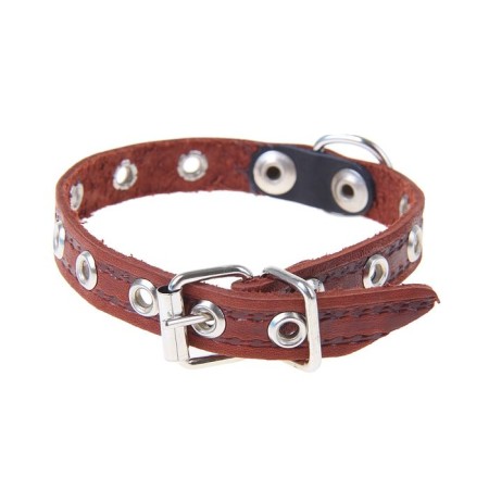 Collar skin -embossed single -layer, 29 x 1.2 cm, dimensionless, mix of flowers-1
