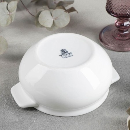 Porcelain pot for baking Wilmax, 620 ml, white color-3