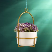 Suspended pot “Minimalist” gold, 9x9x17cm