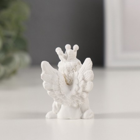 Souvenir Polystone "Angel in the Crown" White Mix 3x3x5 cm-3