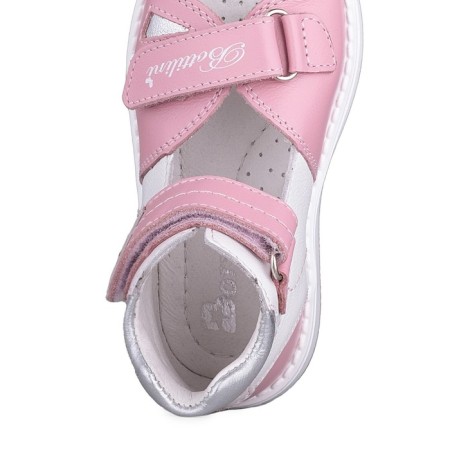Baby sandals, size 19, white-silver color-2