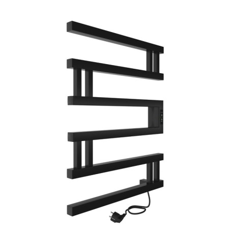 Electric towel Indigo Muza, 600x500 mm, timer, hidden installation, black