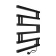 Electric towel Indigo Muza, 600x500 mm, timer, hidden installation, black