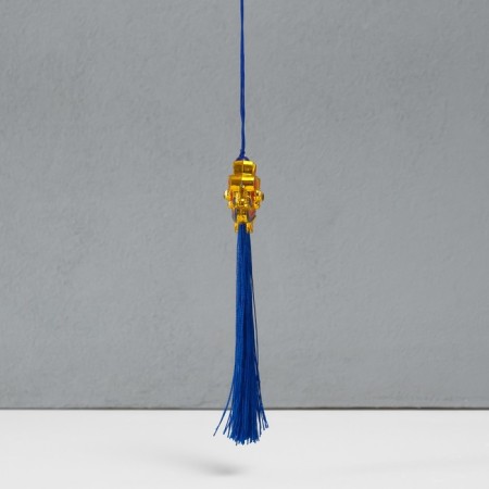 Textile suspension, plastic "Chinese lion" blue 2x4x14 cm-1