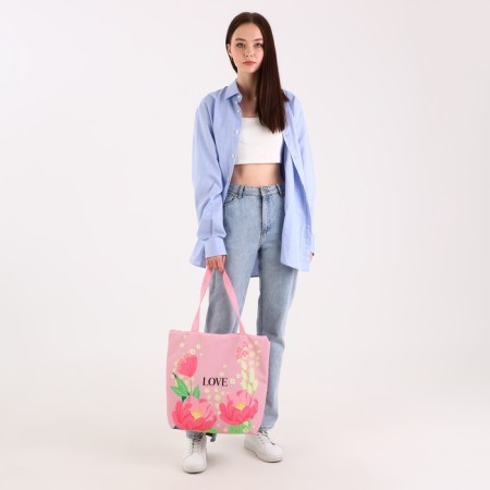 Shoper LOVE, on a zipper, 37x32x10cm-9