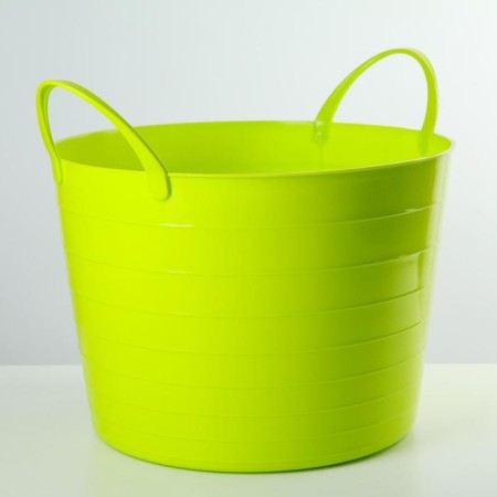 The underwear basket is soft, 17 l, 33 × 33 × 24.5 cm, the color is bright green-6