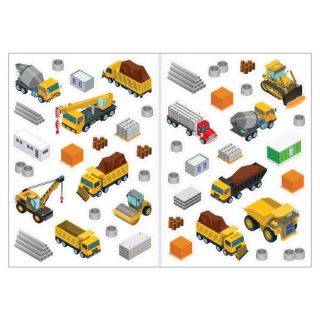 Stickers reusable "Cars at a construction site"-3