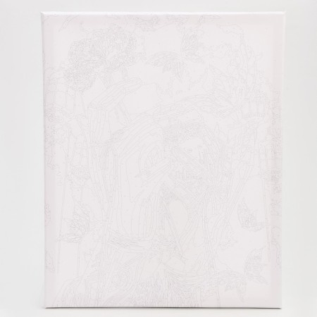 Picture on numbers on a canvas with a subframe "Hands with a flower", 40 x 50 cm-3