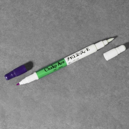 Bilateral fabric marker, 16 cm, self -perishable, ink deleter, purple/white color-1