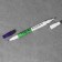 Bilateral fabric marker, 16 cm, self -perishable, ink deleter, purple/white color