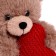 Soft toy "Bear with heart", brown color, 14 cm