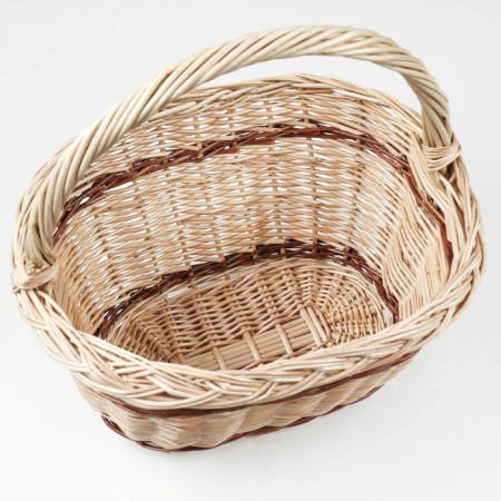 Kalina basket, 34 × 25 × 19/33 cm, manual weaving, willow-3