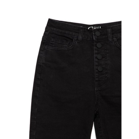 Women's jeans modeling on buttons Contte Elegant, size XS, color Washed Black-11