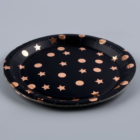 Paper plate "Pink Stars", in a set of 6 pcs.-1