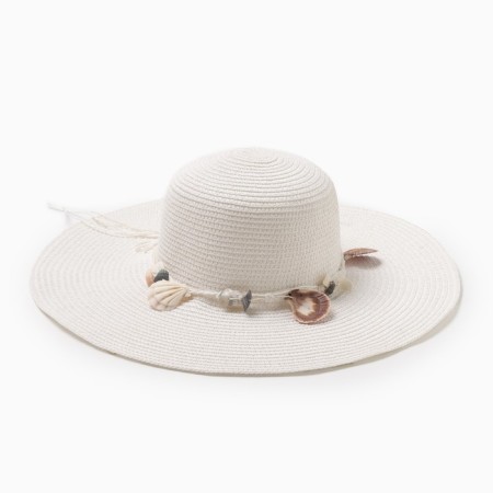 Women's hat minku "Ocean", size 56-58, white color