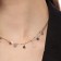 Choker "crescent" phases of the moon, colored in silver, 35 cm