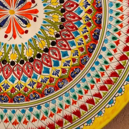 Largan Rishtan ceramics "Patterns", 42 cm, yellow-5