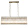 Suspended indigo, 12024/6PL BRASS. 6x40W, E14, 800x220x275/1475 mm, transparent color