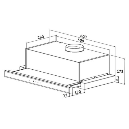 Exact Körting KHP 6670 GN, built -in, 650 m3/h, 3 speeds, 60 cm, black-1