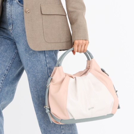 Women's bag-bag on lightning, white/pink color-6